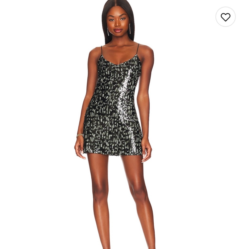 Black sequin mini dress